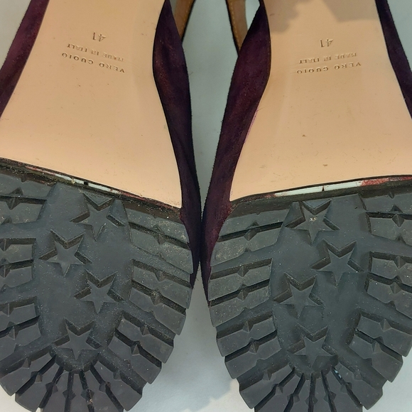 RED Valentino eggplant suede mary-jane platform pumps, EU41/10, new w/ flaws - Picture 11 of 15